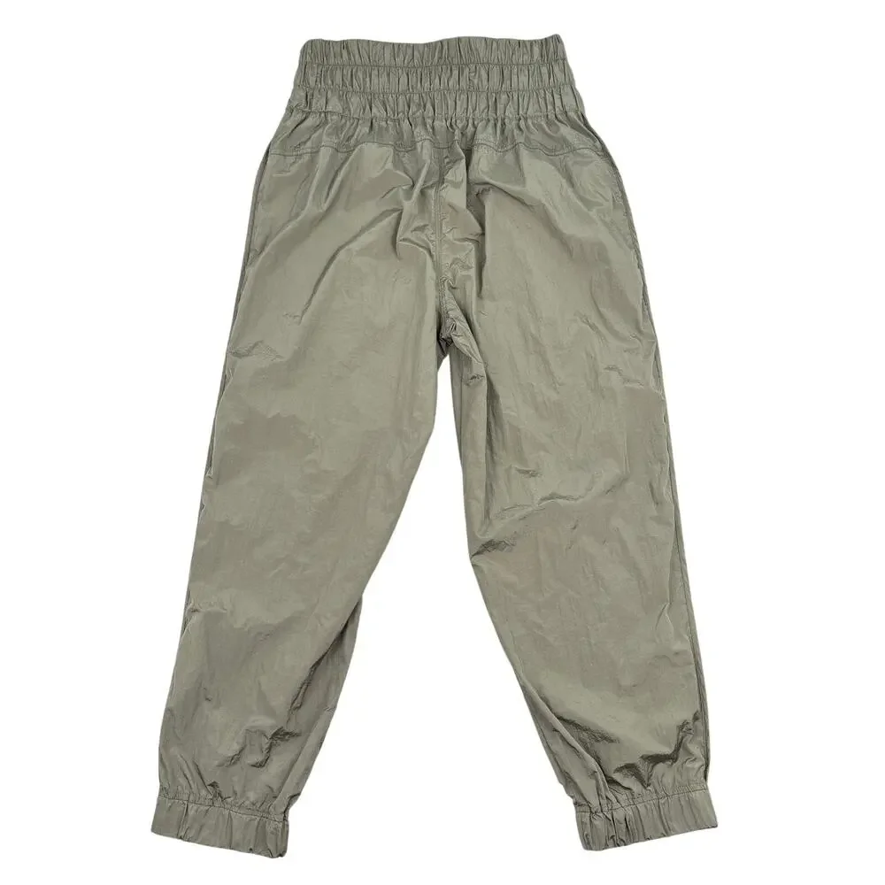 Free People FP Movement Olive Green Nylon Balloon Pants Jogger Women’s Large